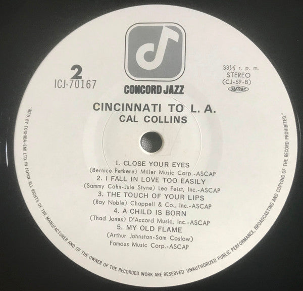 Cal Collins : Cincinnati To L.A. (LP)