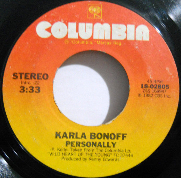 Karla Bonoff : Personally / Dream (7", Single, Styrene,  Pi)