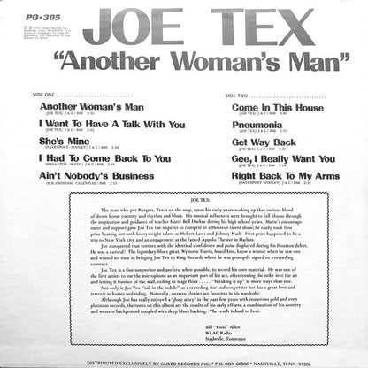 Joe Tex : Another Woman's Man (LP, Comp)