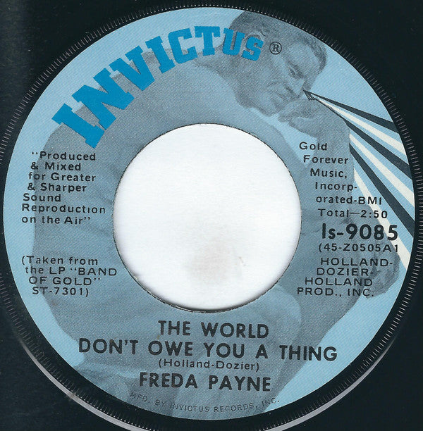 Freda Payne : Cherish What Is Dear To You (While It's Near To You) / The World Don't Owe You A Thing (7", Los)