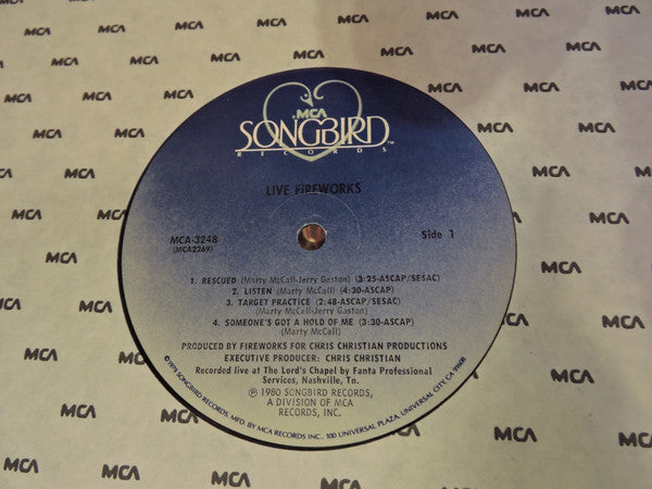 Fireworks (9) : Live Fireworks (LP, Album, Promo)