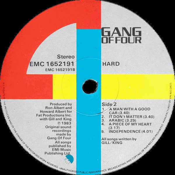 Gang Of 4* : Hard (LP, Album)