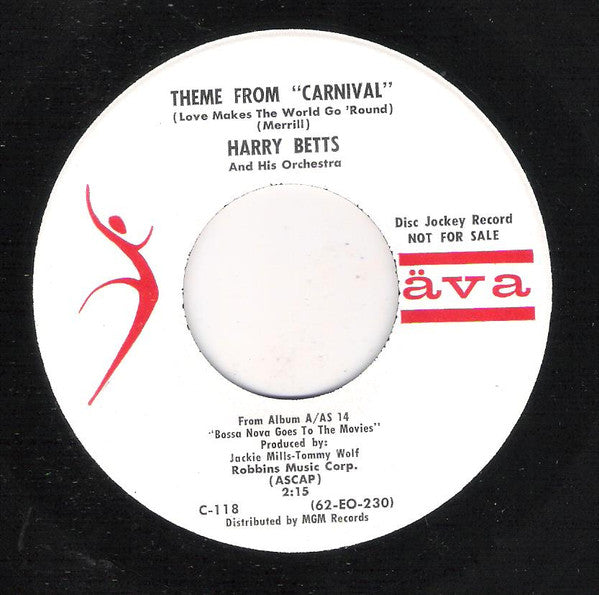 Harry Betts & His Orchestra : The Most Beautiful Girl In The World (7", Promo)