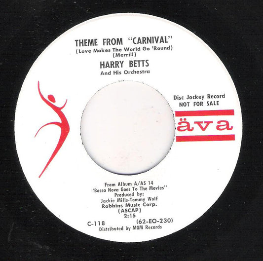 Harry Betts & His Orchestra : The Most Beautiful Girl In The World (7", Promo)