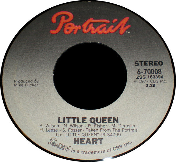 Heart : Little Queen (7", Single, Styrene, Ter)