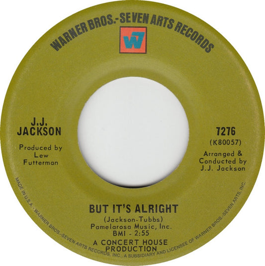 J.J. Jackson : But It's Alright / Ain't Too Proud To Beg (7", Single, CT)