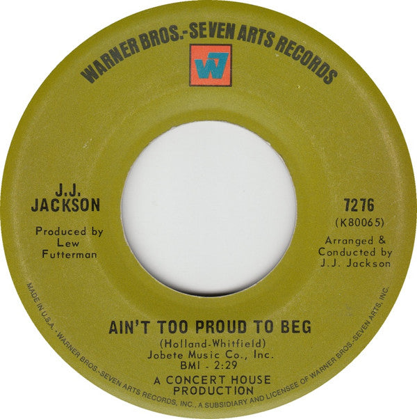 J.J. Jackson : But It's Alright / Ain't Too Proud To Beg (7", Single, CT)