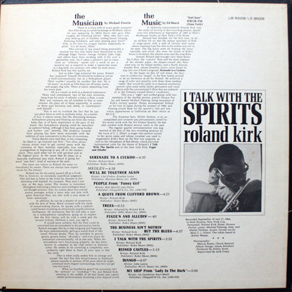 Roland Kirk : I Talk With The Spirits (LP, Album, RP)