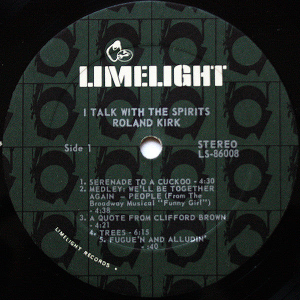 Roland Kirk : I Talk With The Spirits (LP, Album, RP)