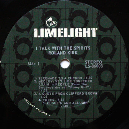Roland Kirk : I Talk With The Spirits (LP, Album, RP)