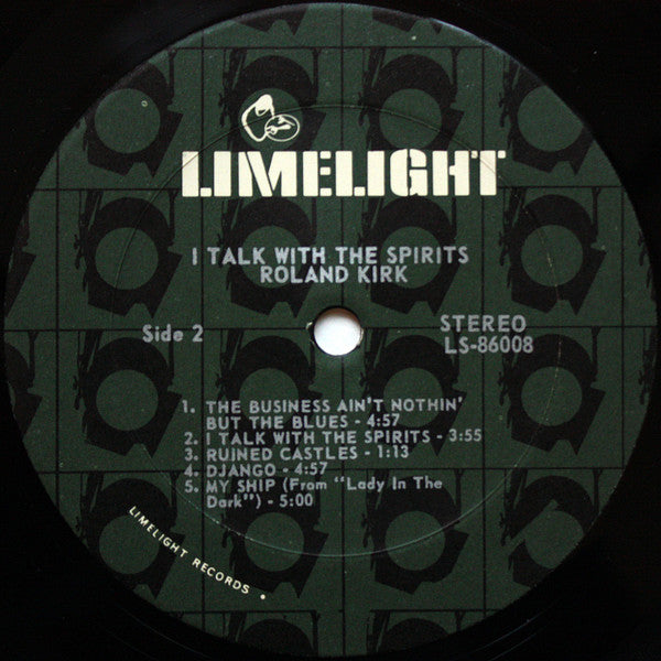 Roland Kirk : I Talk With The Spirits (LP, Album, RP)