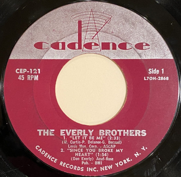 The Everly Brothers* : Let It Be Me (7", EP, Styrene, Mon)
