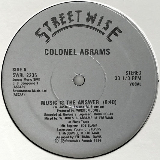 Colonel Abrams : Music Is The Answer (12")