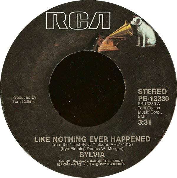 Sylvia (7) : Like Nothing Ever Happened (7", Single, Ind)