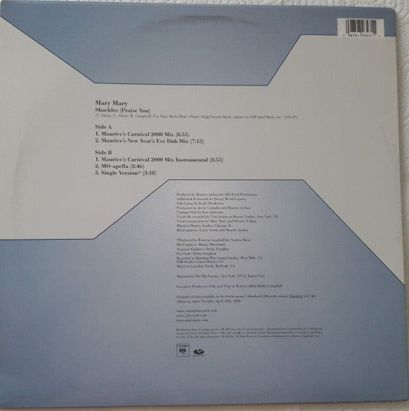 Mary Mary : Shackles (Praise You) (12")