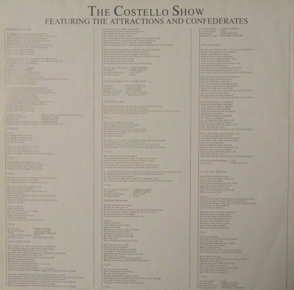 The Costello Show Featuring The Attractions And Confederates* : King Of America (LP, Album)