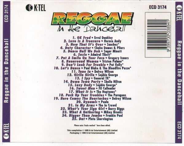 Various : Reggae In The Dancehall (CD, Comp)