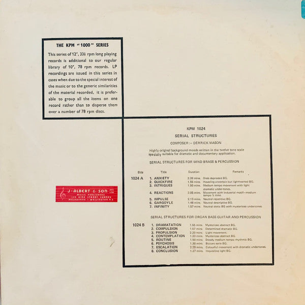 Derrick Mason : Serial Structures (LP)