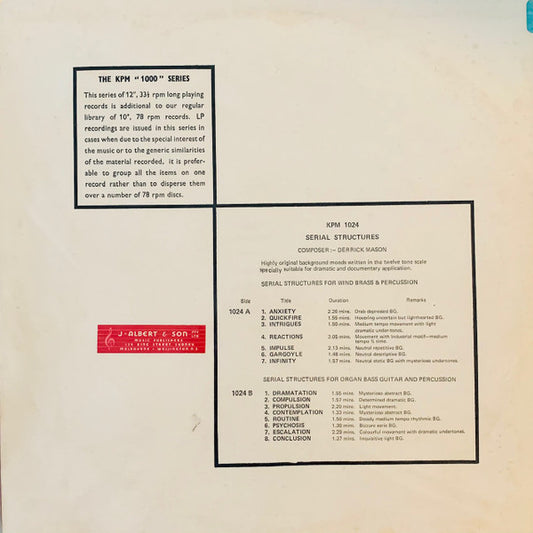 Derrick Mason : Serial Structures (LP)