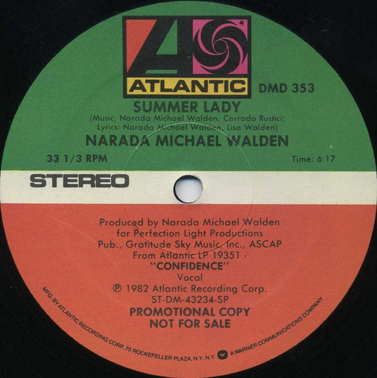 Narada Michael Walden : Summer Lady (12", Promo)