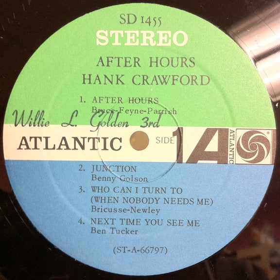 Hank Crawford : After Hours (LP, Album)