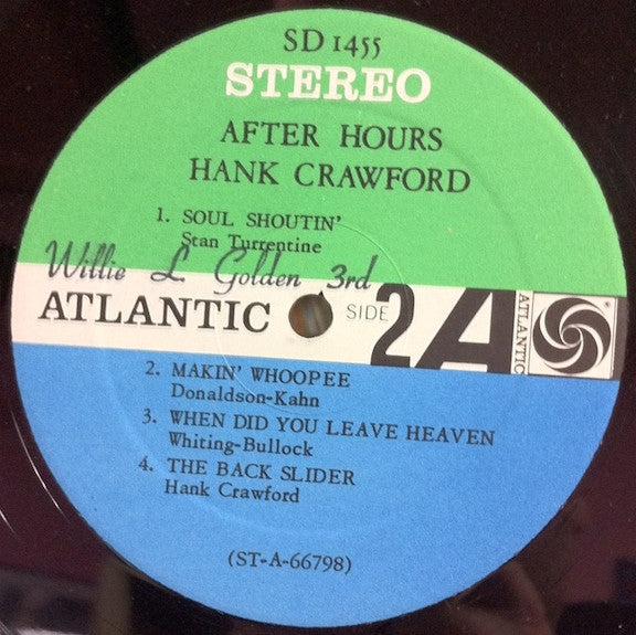 Hank Crawford : After Hours (LP, Album)