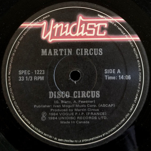 Martin Circus : Disco Circus (12")