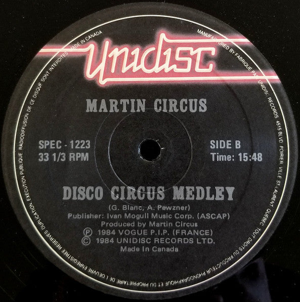 Martin Circus : Disco Circus (12")