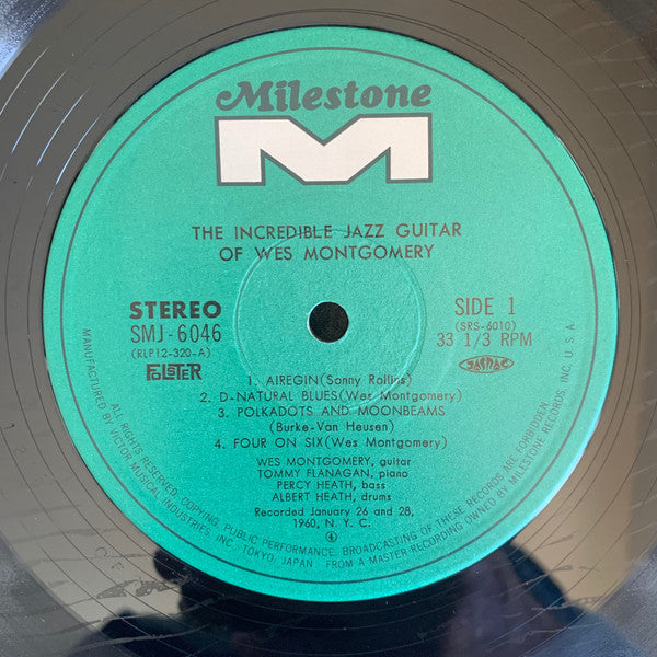 Wes Montgomery : The Incredible Jazz Guitar Of Wes Montgomery (LP, Album, RE)