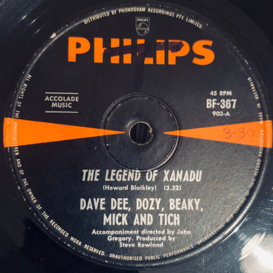 Dave Dee, Dozy, Beaky, Mick & Tich : The Legend Of Xanadu (7", Single, Ora)