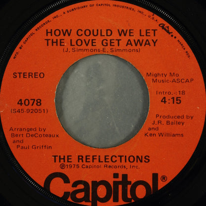 The Reflections : Three Steps From True Love (7", Single, Win)