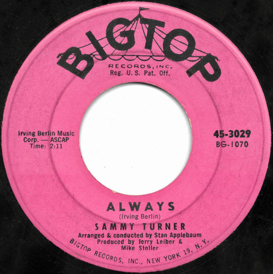 Sammy Turner : Always / Symphony (7", Single)
