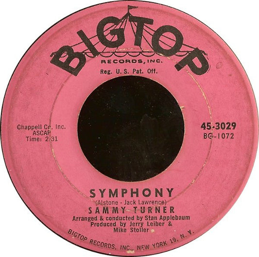 Sammy Turner : Always / Symphony (7", Single)