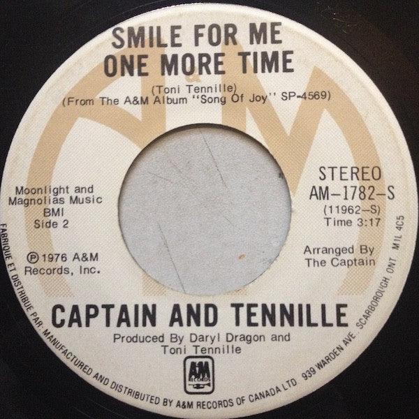 Captain And Tennille : Lonely Night (Angel Face) (7", Single)