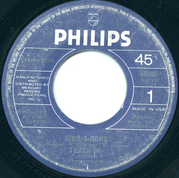 Teach-In : Ding-A-Dong / Let Me In (7", Single)