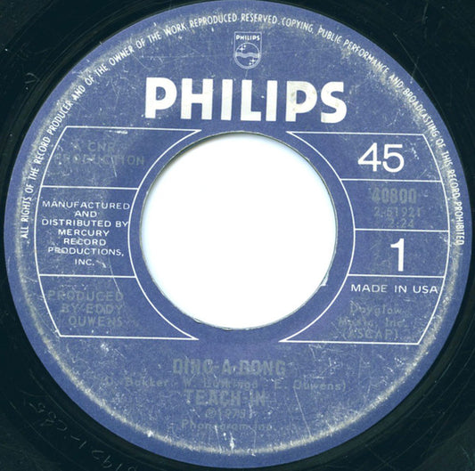 Teach-In : Ding-A-Dong / Let Me In (7", Single)