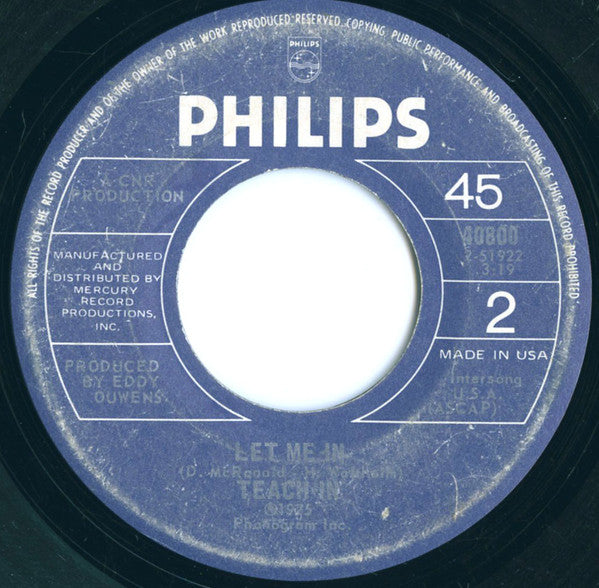 Teach-In : Ding-A-Dong / Let Me In (7", Single)