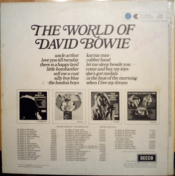 David Bowie : The World Of David Bowie (LP, Comp)