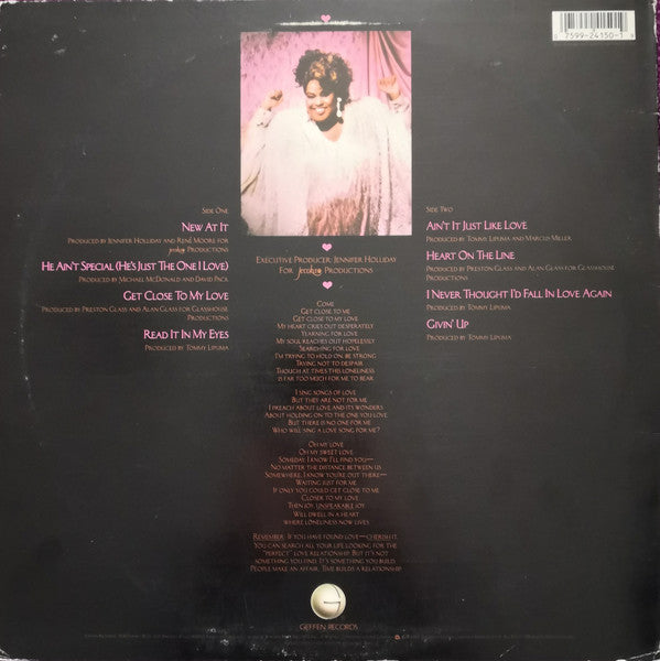 Jennifer Holliday : Get Close To My Love (LP, Album, All)