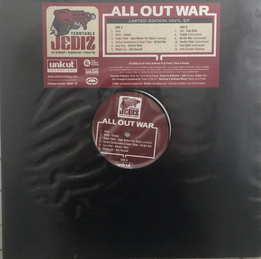 Terntable Jediz : All Out War (12", EP, Ltd)