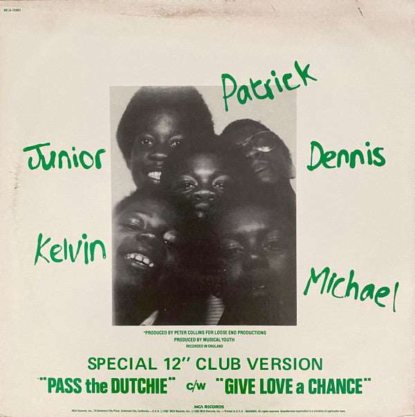 Musical Youth : Pass The Dutchie / Give Love A Chance (12")