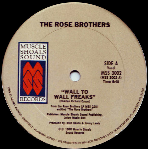 The Rose Brothers : Wall To Wall Freaks (12")