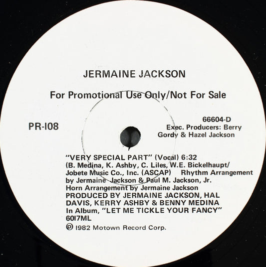 Jermaine Jackson : Very Special Part (12", Promo)