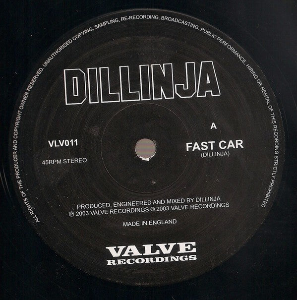 Dillinja : Fast Car / No Future (12")