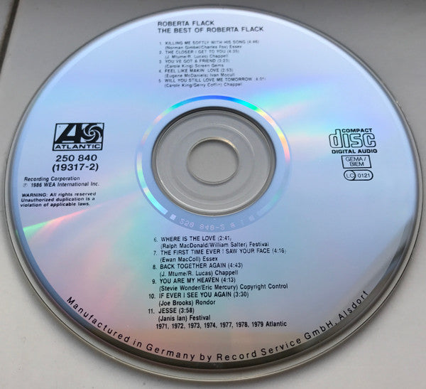 Roberta Flack : The Best Of Roberta Flack (CD, Comp, RE)