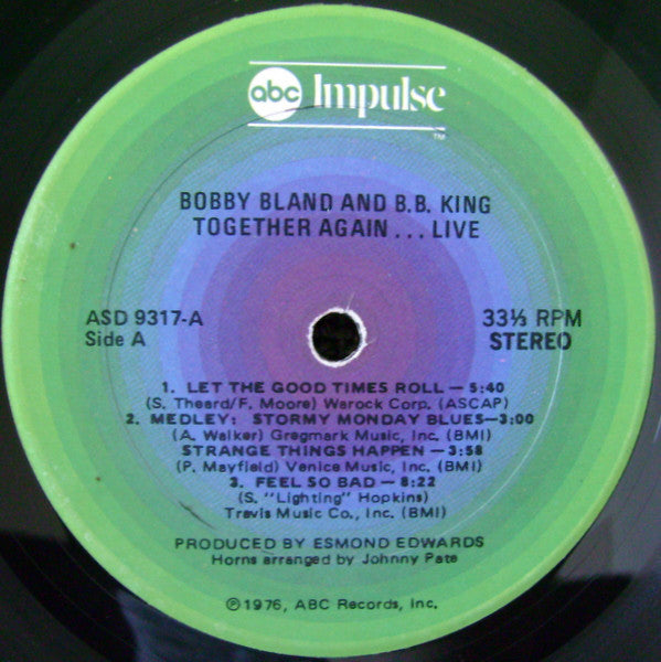 Bobby Bland & B.B. King : Together Again...Live (LP, Gat)