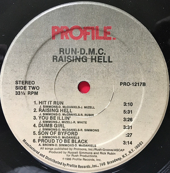 RUN DMC* : Raising Hell (LP, Album, Pur)