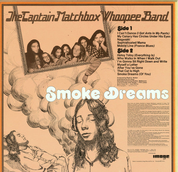 The Captain Matchbox Whoopee Band* : Smoke Dreams (LP, Album, Gat)