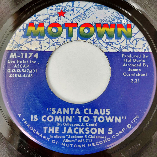 The Jackson 5 : Santa Claus Is Comin' To Town (7", Single, Ind)