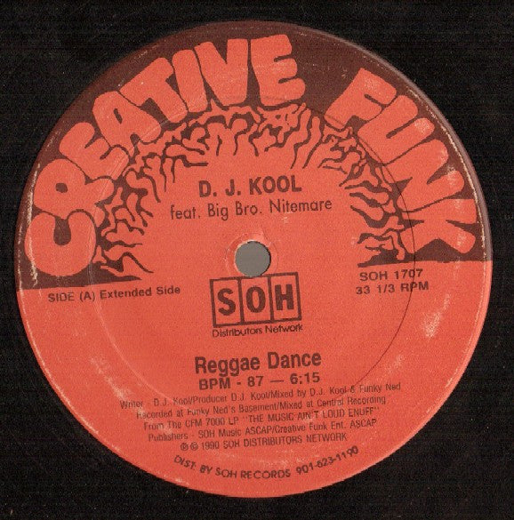 D.J. Kool* : Reggae Dance (12", Single)